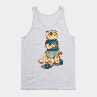 cat on Hoverbot Tank Top